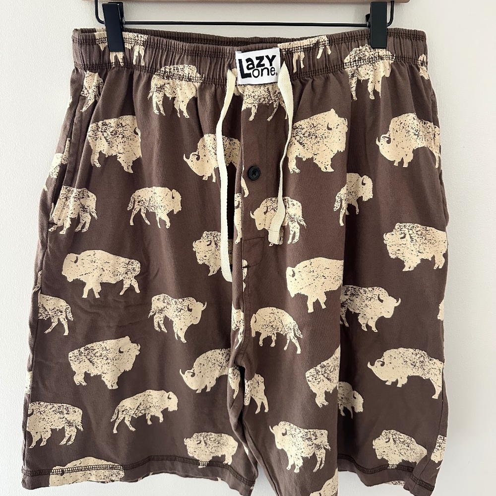 Lazy One Lounge Shorts Buffalo Pattern Size Large